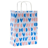 Outlet - 50x papieren tasjes  Happy Hearts A5 - MISDRUK