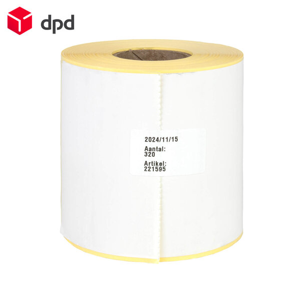 Levering uit voorraad 320x Zebra labels DPD 100x150mm