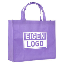 Shopper bedrukken Lila non woven 42x12x35cm