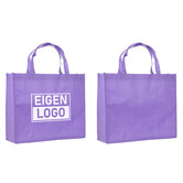 Shopper bedrukken Lila non woven 42x12x35cm