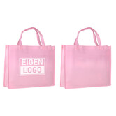 Shopper bedrukken Pink Lavender non woven 42x12x35cm