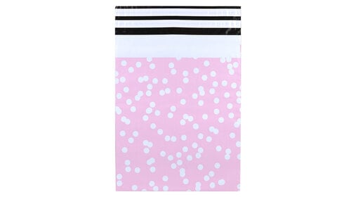 100x verzendzakken Dots Roze Medium