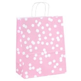 50x papieren tasjes Dots Roze A5