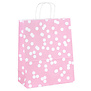 50x papieren tasjes Dots Roze A5