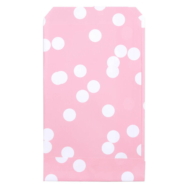 Levering uit voorraad 200x Papieren Zakjes Dots Roze 12x19cm