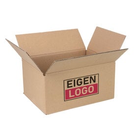 Dozen bedrukken Bruin Dubbelgolf 304x217x150mm