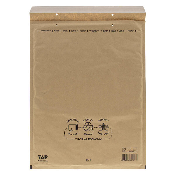Levering uit voorraad 100x bubbel envelop K Bruin binnenmaat 37x48cm