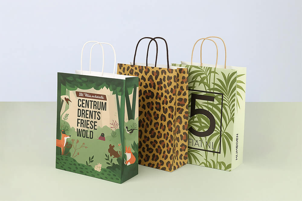 Laat je merk stralen! Full colour bedrukking op papieren tasjes