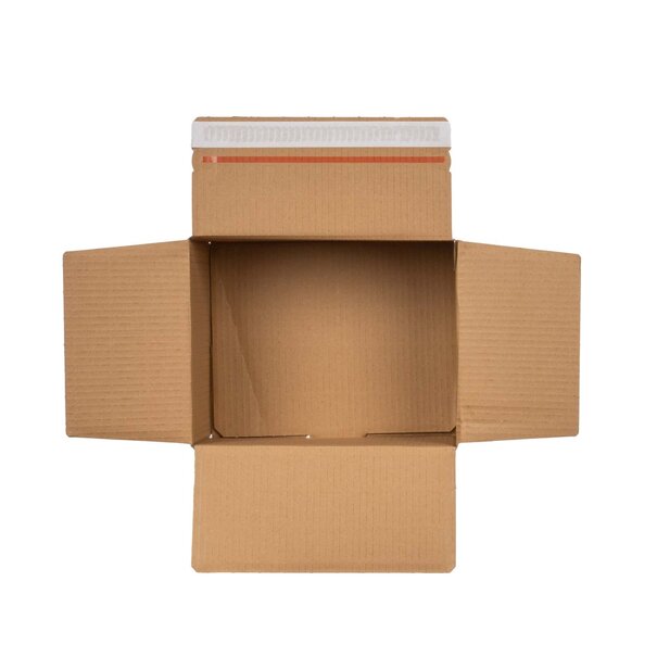 Levering uit voorraad Verzenddozen met autolock bodem 260x200x160mm