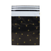 100x verzendzakken Black Stars Gold Medium