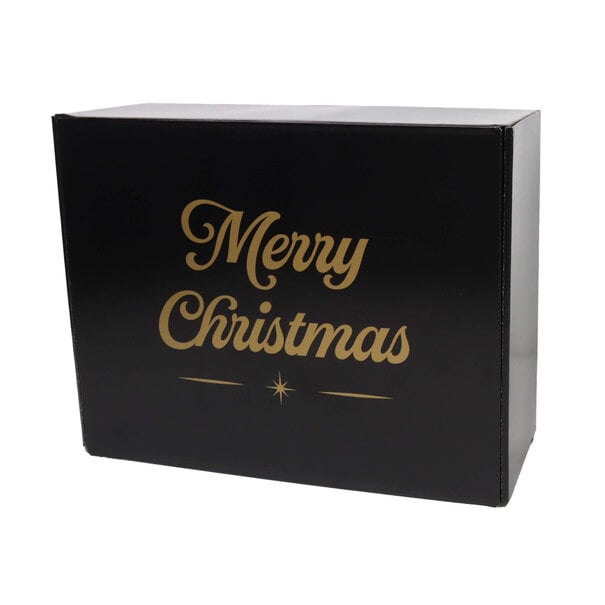 Levering uit voorraad Kerstdozen Zwart 380x300x140mm