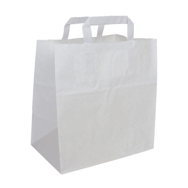 Levering uit voorraad 50x budget tassen wit S/M