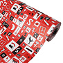 Inpakpapier Piet en Pakjes - Rood - 30cm x 100mtr