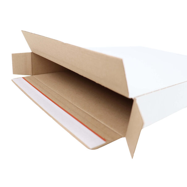 Levering uit voorraad 20x Verzenddoos zijlader Wit A4