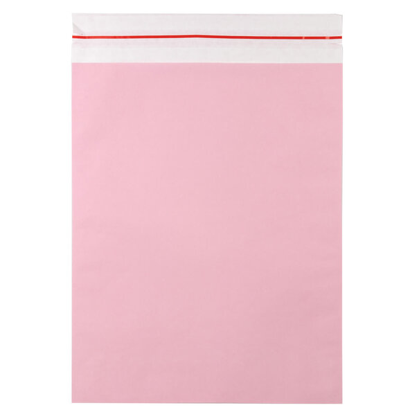 Levertijd ca.10 werkdagen Papieren verzendzak roze bedrukken L