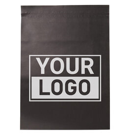 Papieren verzendzak zwart bedrukken M
