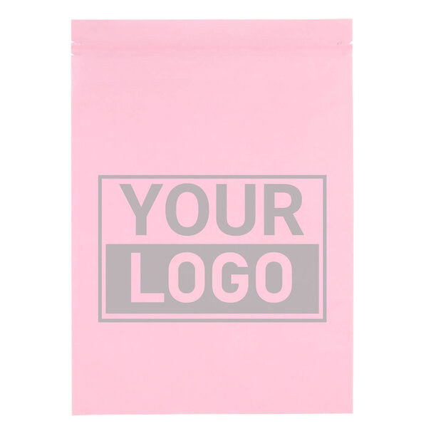 Levertijd ca.10 werkdagen Papieren verzendzak roze bedrukken M