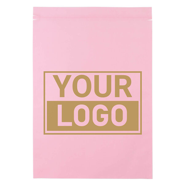 Levertijd ca.10 werkdagen Papieren verzendzak roze bedrukken L