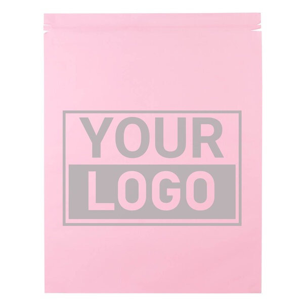 Levertijd ca.10 werkdagen Papieren verzendzak roze bedrukken XL