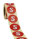 500x  Sticker Sint 'Letter S' 40mm