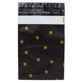 100x verzendzakken Black Stars Gold Small