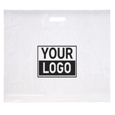 Plastic tassen bedrukken 60x51+2x4cm wit