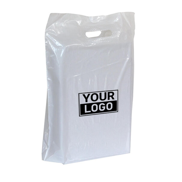 Levertijd ca.10 werkdagen Plastic tassen bedrukken 45x50+2x4cm Wit