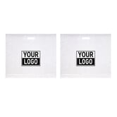 Plastic tassen bedrukken 60x51+2x4cm wit