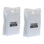 Plastic tassen bedrukken 37x44+2x4cm Wit