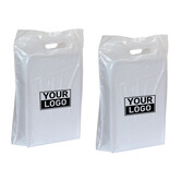 Plastic tassen bedrukken 45x50+2x4cm Wit