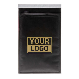 Zwarte bubbel envelop D bedrukken