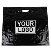 Plastic tassen bedrukken 60x51+2x4cm zwart