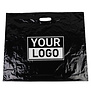 Plastic tassen bedrukken 60x51+2x4cm zwart