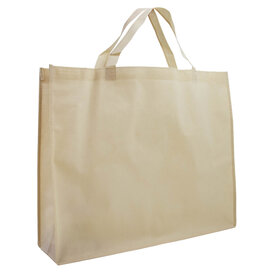 10x Shopper Beige non woven 54x14x45cm