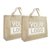 Shopper bedrukken Beige non woven 42x12x35cm - Spoed