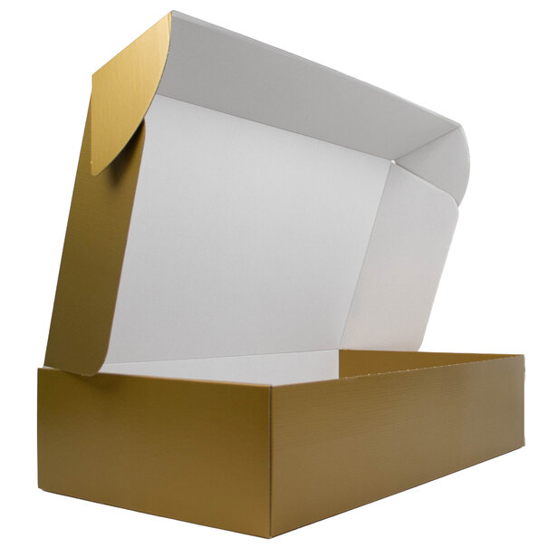 Levertijd ca.10 werkdagen Postdozen bedrukken Goud 610x329x135mm