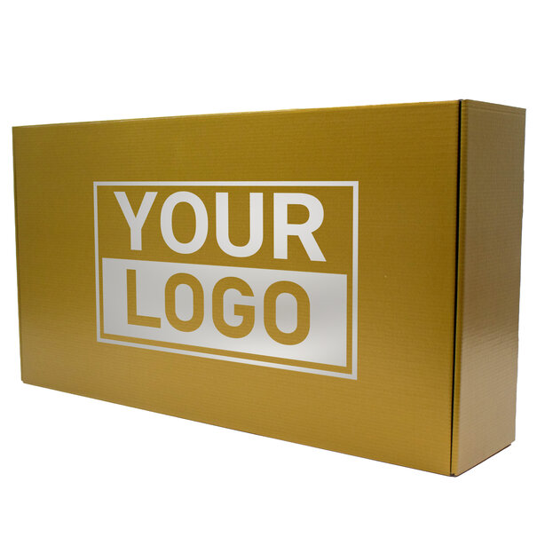 Levertijd ca.10 werkdagen Postdozen bedrukken Goud 610x329x135mm