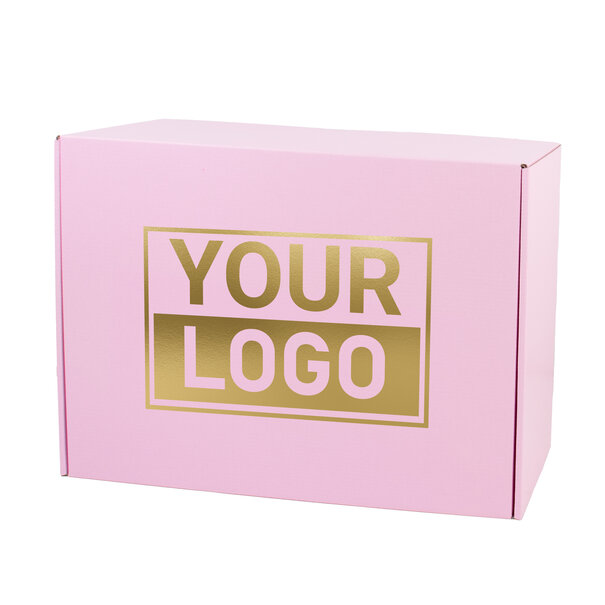 Levertijd ca.10 werkdagen Postdozen bedrukken Pink Lavender 380x300x140mm