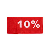 50x Kledinglabel 3x6cm - 10% rood