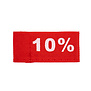 50x Kledinglabel 3x6cm - 10% rood