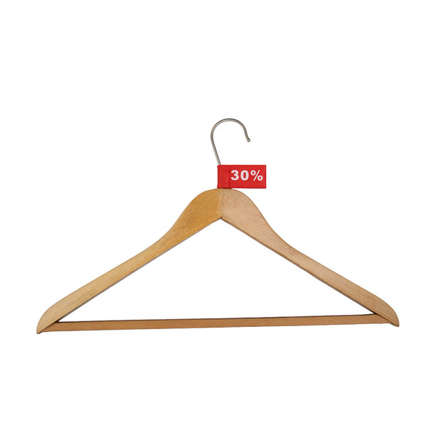 Levering uit voorraad 50x Kledinglabel 3x6cm - 30% rood