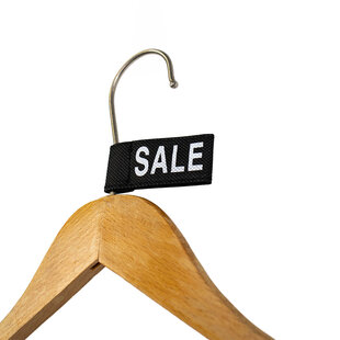 50x Kledinglabel 3x6cm - SALE zwart