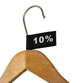 50x Kledinglabel 3x6cm - 10% zwart