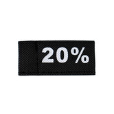 50x Kledinglabel 3x6cm - 20% zwart
