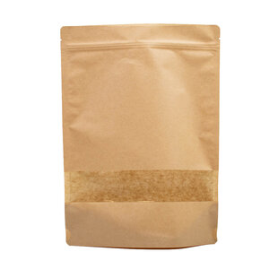 100x Stazakken met Venster Bruin 30x37cm