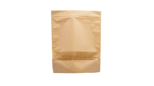 100x Stazakken met Venster Bruin 25x34cm