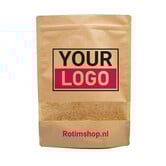 Stazakken bedrukken - Bruin met venster 25x34cm