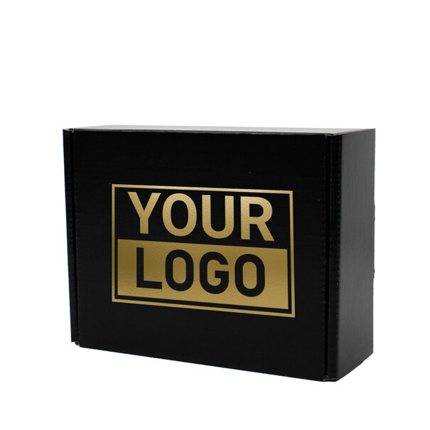 Levertijd ca.10 werkdagen Postdozen bedrukken Zwart 160x130x90mm