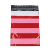 100x verzendzakken Stripes Pink Medium