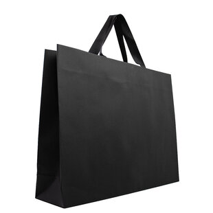 10x cadeautasjes Mat Zwart Extra groot